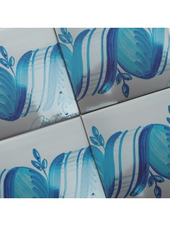 Azulejo Artesanal "Lazada" Azul