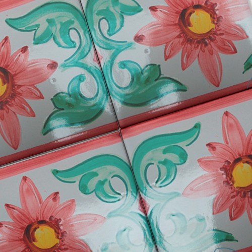 Azulejo Artesanal "Verbena"