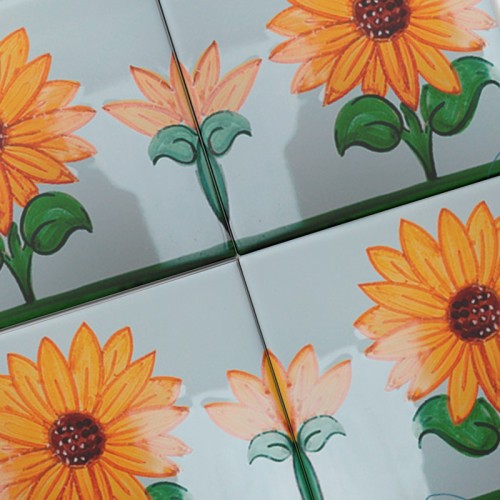 Azulejo Artesanal "Girasoles"