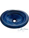 Lavabo Redondo de Cerámica Pincelado | Elegancia Artesanal – MasCeramica
