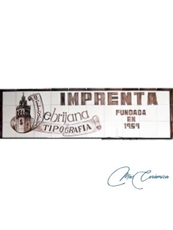 Rótulo Cerámico "Imprenta"