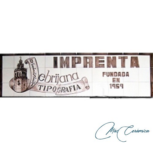 Rótulo Cerámico "Imprenta" Rótulo Cerámico "Imprenta"