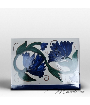 Azulejo Artesanal "Flor Antigua"