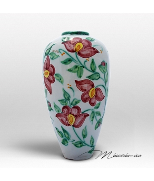 Florero Largo de cerámica Floral Rosa