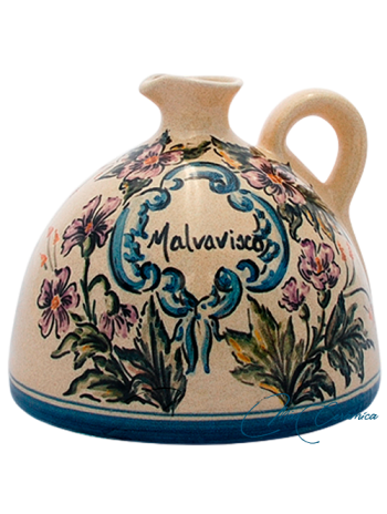Alcuza Plana de Cerámica Floral Malvavisco