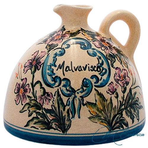 Alcuza Plana de Cerámica Floral Malvavisco Alcuza Plana de Cerámica Floral Malvavisco