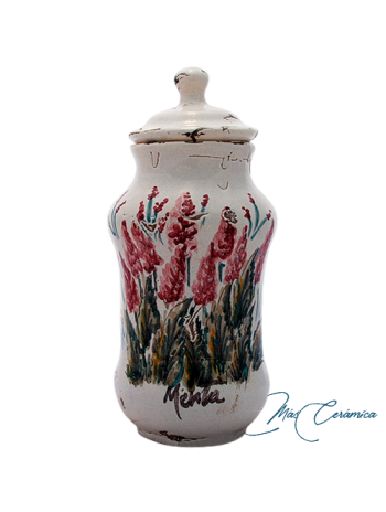Albarelo Pequeño de Cerámica Floral Silene