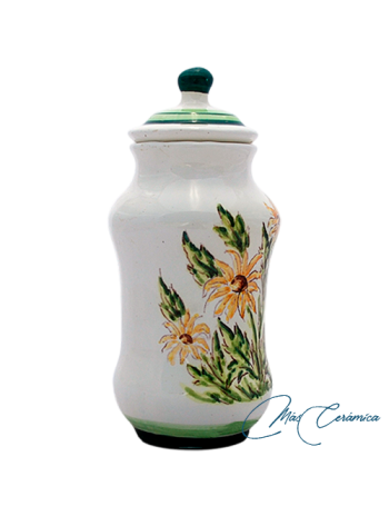 Albarelo Pequeño de Cerámica Floral