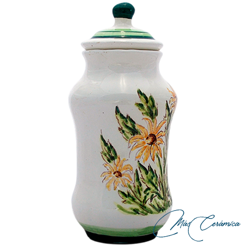 Albarelo Pequeño de Cerámica Floral Albarelo Pequeño de Cerámica Floral