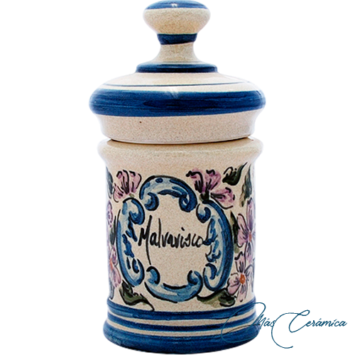 Tarro de Farmacia de Ceramica Floral Morana Tarro de Farmacia de Ceramica Floral Morana