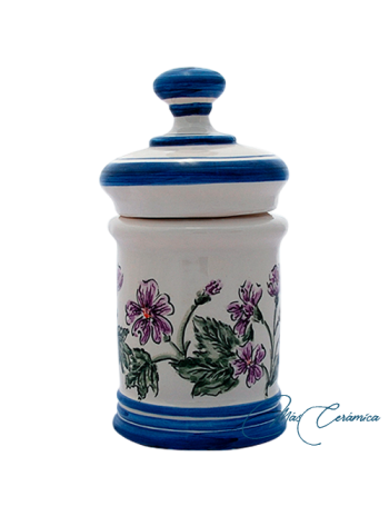 Tarro de Farmacia de Cerámica Floral Petonia