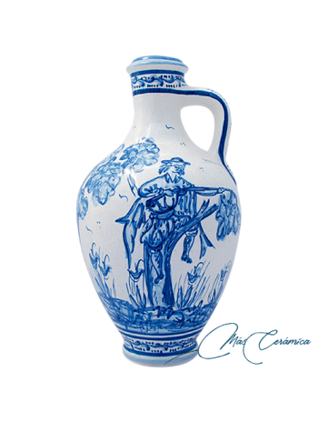Botija de Cerámica de Montería Azul
