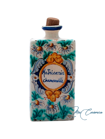 Botellita de Cerámica Floral