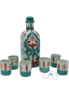 Juego de Chupitos de Cerámica Árabe Dali – Set 6+Botella Artesanal | MasCerámica