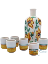 Juego de Chupitos de Cerámica Floral
