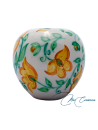 Florero Redondo de Cerámica Floral Ariel – Diseño Artesanal | MasCerámica