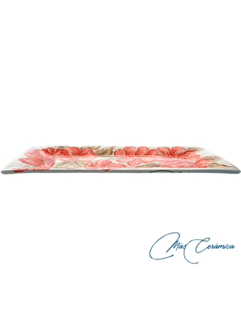 Bandeja Larga de Cerámica Floral Alba