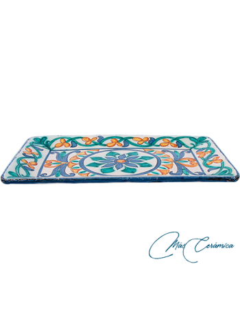 Bandeja Rectangular de Cerámica Árabe Usama