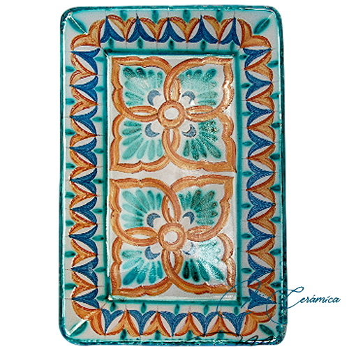 Bandeja Rectangular de Cerámica Árabe Zanian Bandeja Rectangular de Cerámica Árabe Zanian