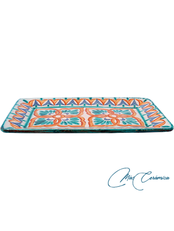 Bandeja Rectangular de Cerámica Árabe Zanian