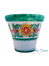 Maceta de Cerámica Floral