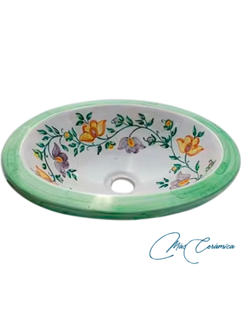 Lavabo Floral de Cerámica | Diseño Artesanal – MasCerámica