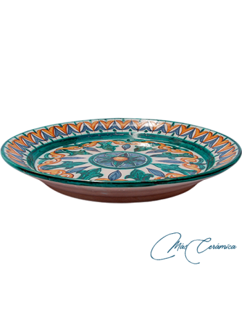 Plato de Cerámica Árabe Abir – Decoración Talavera pintada a mano
