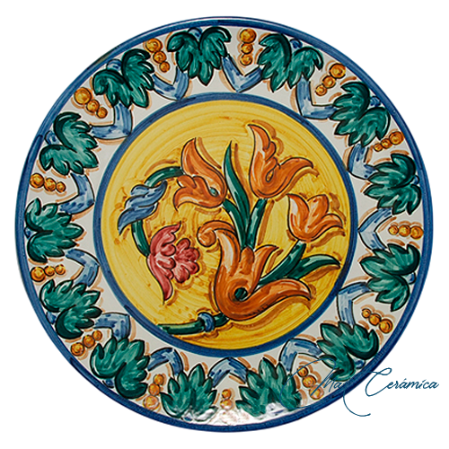 Plato de Cerámica de Renacimiento Baco Plato de Cerámica de Renacimiento Baco