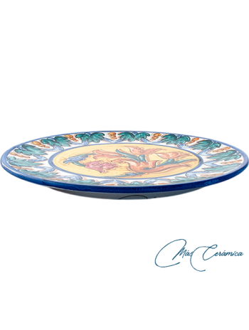 Plato de Cerámica de Renacimiento Baco