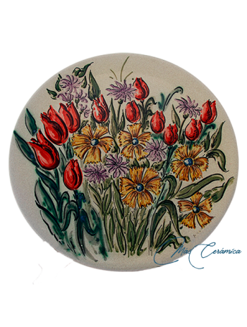 Plato de Cerámica Floral