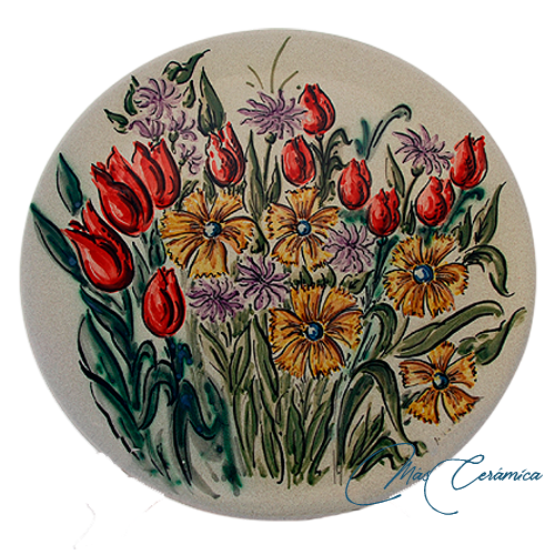 Plato de Cerámica Floral Plato de Cerámica Floral