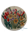 Plato de Cerámica Floral Azucena