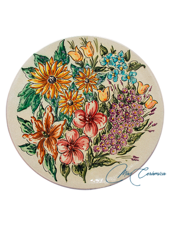 Plato de Cerámica Floral