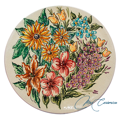 Plato de Cerámica Floral Plato de Cerámica Floral