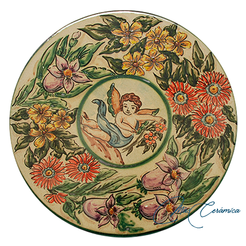 Plato de Cerámica Floral Plato de Cerámica Floral