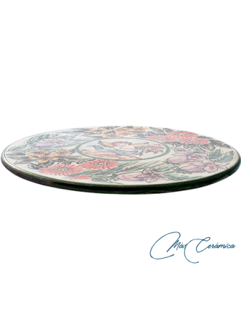 Plato de Cerámica Floral