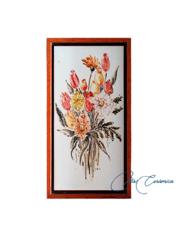 Cuadro de Cerámica Floral