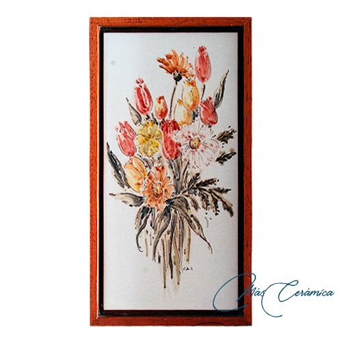 Cuadro de Cerámica Floral Cuadro de Cerámica Floral