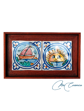 Cuadro de Cerámica Sol y mar