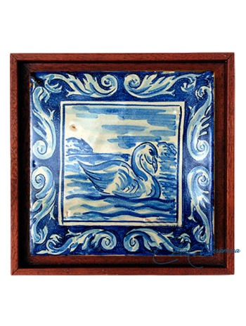 Cuadro De Cerámica Cisne