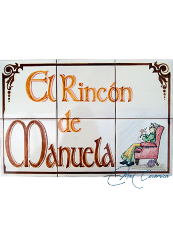 Rótulo Cerámico "Rincón de la Abuela"