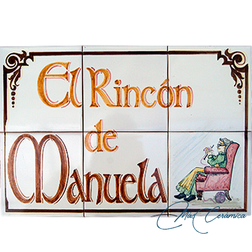 Rótulo Cerámico "Rincón de la Abuela" Rótulo Cerámico "Rincón de la Abuela"