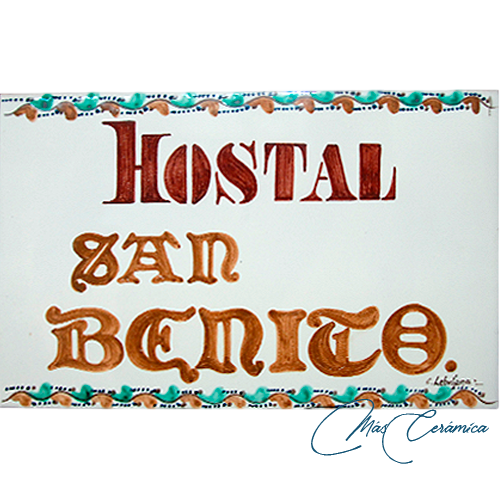 Rótulo Cerámico "Hostal" Rótulo Cerámico "Hostal"