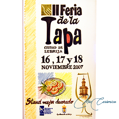 Placa Cerámica "Premios Ruta de la Tapa" Placa Cerámica "Premios Ruta de la Tapa"