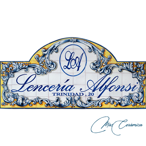 Rótulo Cerámico "Lencería" Rótulo Cerámico "Lencería"