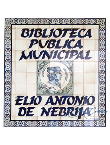 Rótulo Cerámico "Biblioteca"