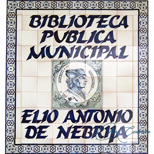 Rótulo Cerámico "Biblioteca" Rótulo Cerámico "Biblioteca"