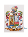 Placa Cerámica Escudo Heráldico “Alba” – Decoración familiar artesanal