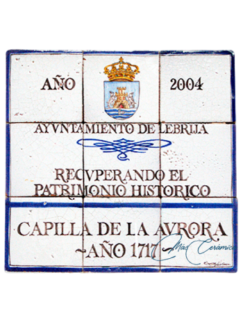 Rótulo Cerámico "Capilla de la Aurora"