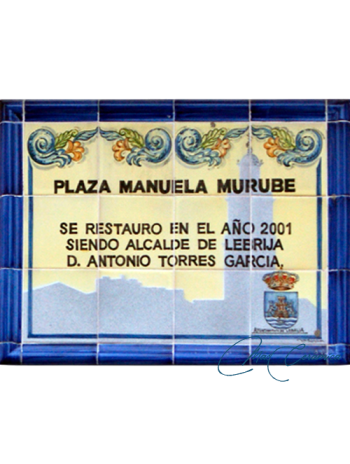 Rótulo Cerámico "Plaza Manuela"